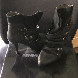Miss Sixty booties sued/leather size 38 w/box